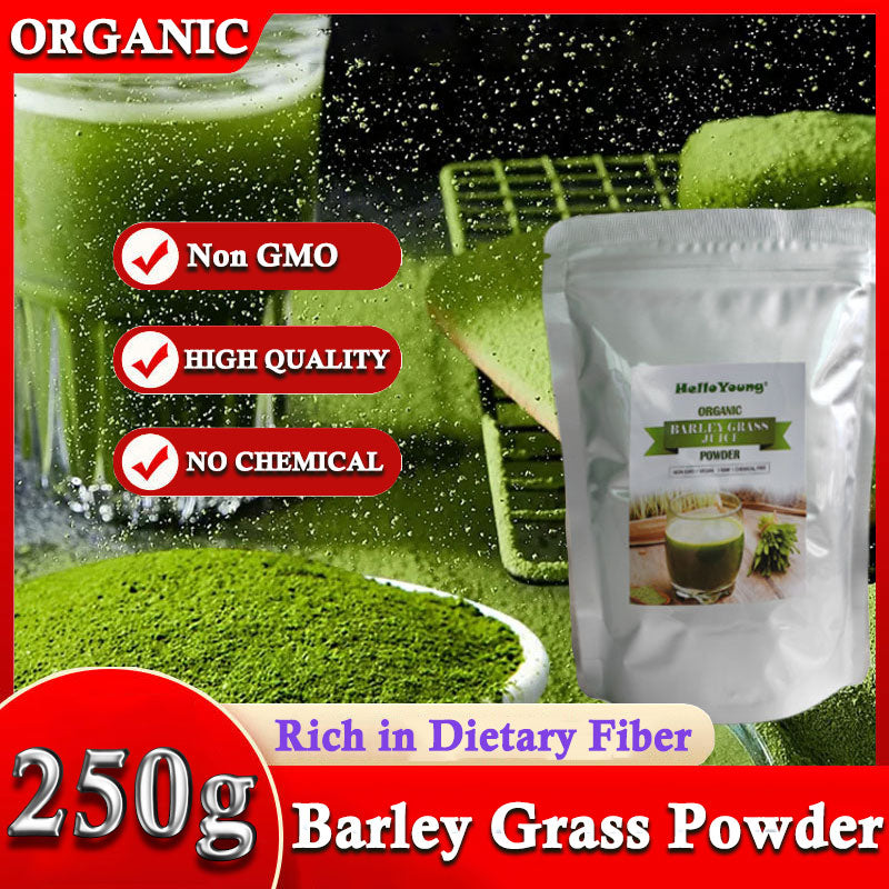 Barley Grass Powder 100% Pure & Organic Organic Barley Grass Powder Pure Organic Barley for Women and Men 250g Organic Barley Low Carb Diabetic Friendly e for weight loss Main image