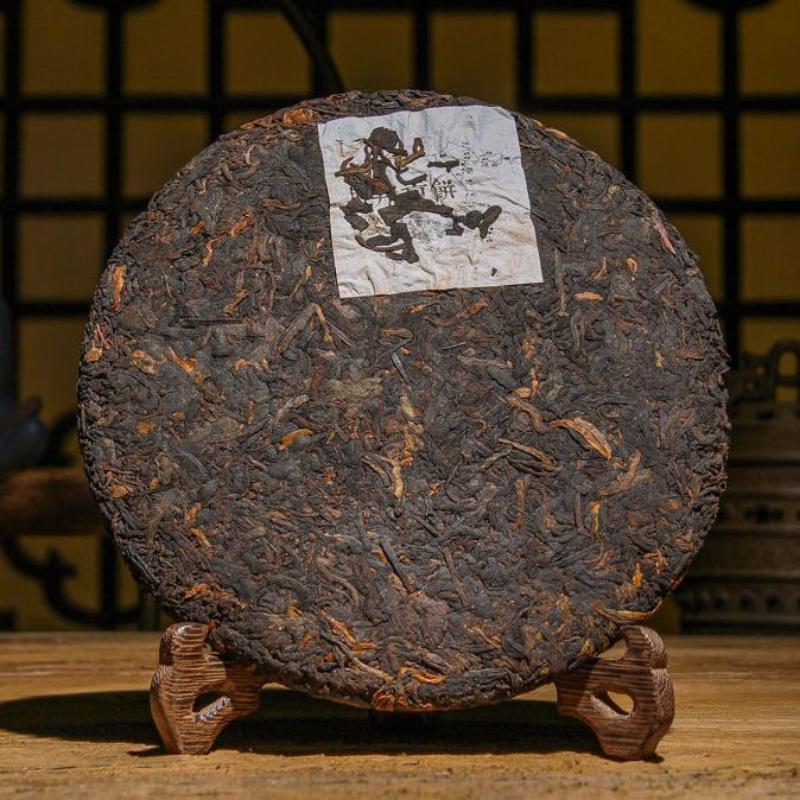 CIFbuy 357g Yunnan Pu-erh Ripe Tea Cake Old Puerh Tea Mabanggongcha Cooked Pu'er Tea