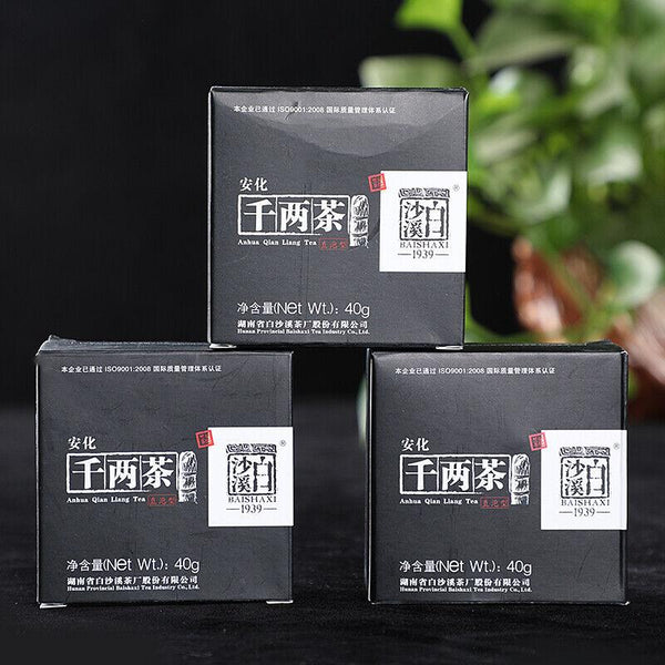 CIFbuy BAISHAXI Qian Liang Cha Hunan Anhua Dark Tea 320g QianLiang Tea Brick Black Tea