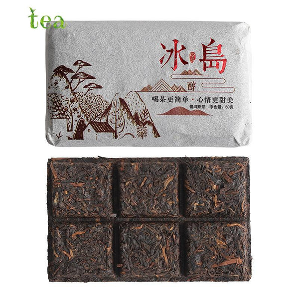 CIFbuy 50g Yunnan Puer Tea, Iceland Alcohol, Big Tree, Old Tree, Puer, Ripe Tea, Brick Spring Tea