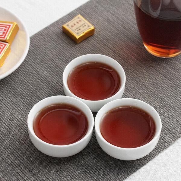 CIFbuy Small Gold Tea Brick 500g Mini Tuo Tea Small Square Brick Aged Pu-erh Ripe Tea