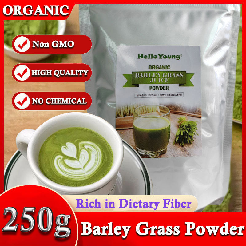 Barley grass official store Organic Barley Grass Powder original 250g Pure&Natural I Nutritionally Complete I Mix into Smoothie or Juice Main image