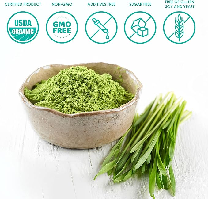 Barley grass powder original barley grass powder willy ong 100% Pure&Natural I Nutritionally Complete I Mix into Smoothie or Juice Secondary image