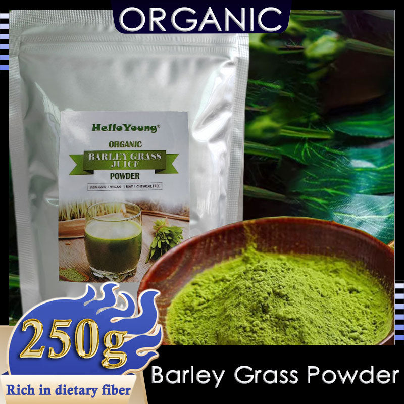 HelloYoung Imported Unsweetened Premium Organic Barley Grass Powder 250g 100% Pure and Natural for lose weight barley powder Main image