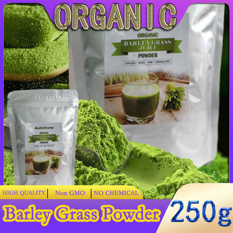Organic Barley Grass Powder original 250g barley grass official store pure organic barley Pure, Kosher, Vegan, Bulk. Good Source of Fiber, Protein. Great for Juices Main image