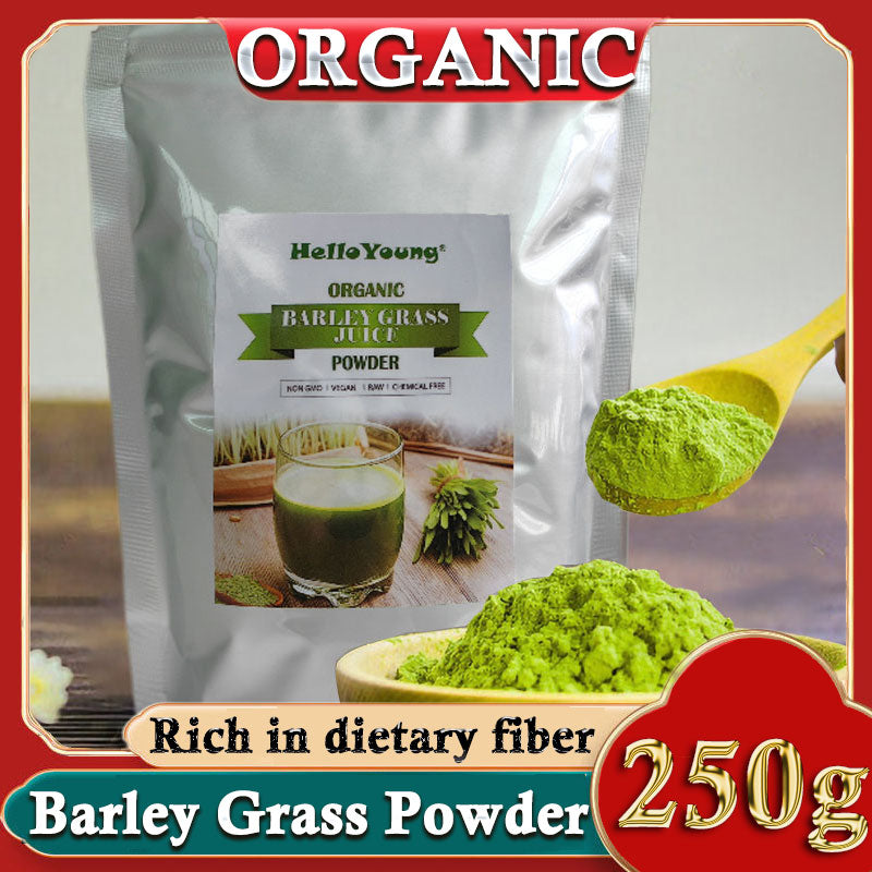 HelloYoung Organic Barley Grass Juice Powder Super Greens Powder Contains Iron Vitamin C, & Vitamin E – Non-GMO Main image