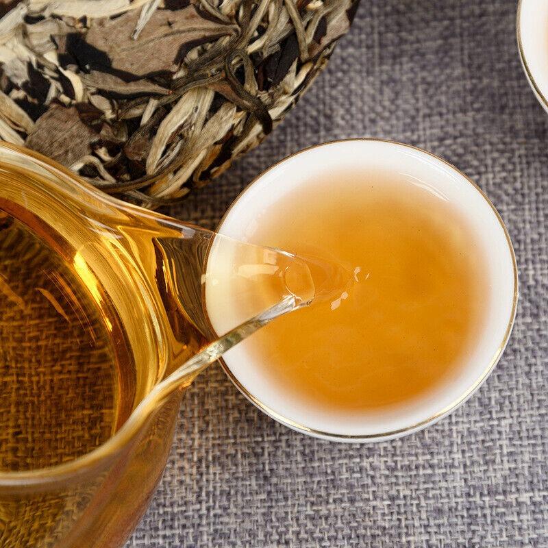 CIFbuy 357g/cake Yunnan White Tea Old Tree Moonlight White Long Jiao Mei Ren White