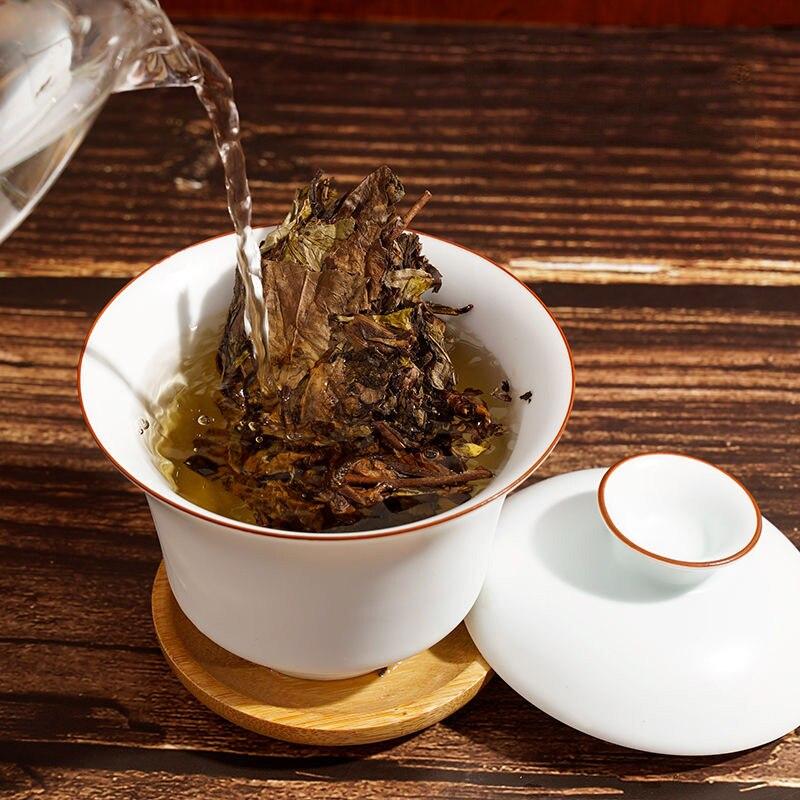 CIFbuy Yunnan Shou Pu-erh Old Tea Cake 2013 Fujian White Tea Shou Mei White Chinese Tea Herbal Floral Aroma Bai Cha Chinese Tea Cake 350g