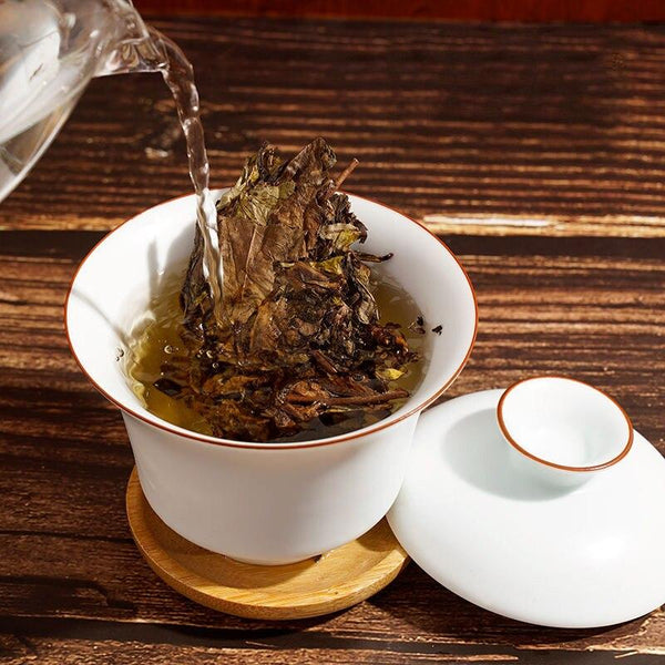 CIFbuy Yunnan Shou Pu-erh Old Tea Cake 2013 Fujian White Tea Shou Mei White Chinese Tea Herbal Floral Aroma Bai Cha Chinese Tea Cake 350g