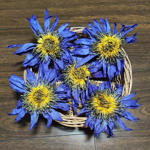 CIFbuy 2023 New Blue Lotus Flower Tea, Fresh Egyptian Blue Water Lilies, Dried Blue Lotus Flowers, 50g