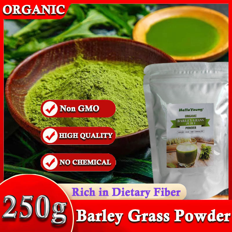 Barley Grass Powder 100% Pure & Organic Organic Barley Grass Powder Pure Organic Barley for Women and Men 250g Non-GMO Gluten-Free Soy-Free Vegan & Paleo
