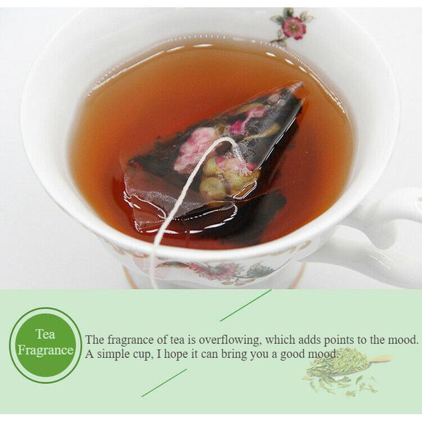 CIFbuy Triangle Tea Bags Package 45g / 15 Bags Rose Pu'er Tea Chinese Pu-Erh Black Tea