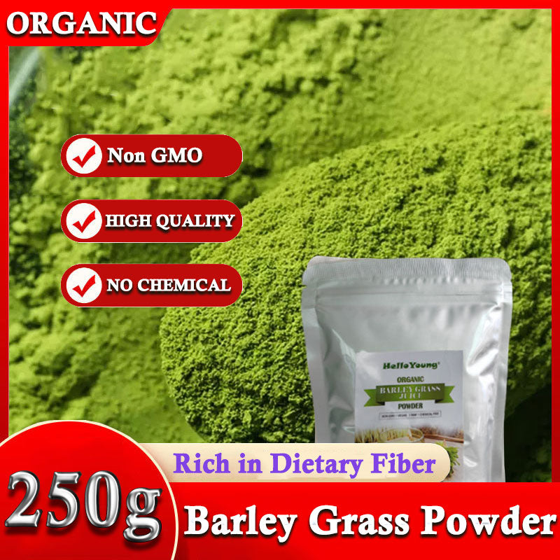 Barley Grass Powder 100% Pure & Organic Organic Barley Grass Powder Pure Organic Barley for Women and Men 250g 100% Natural Pure Barley Grass Low Sugar Body Detoxification