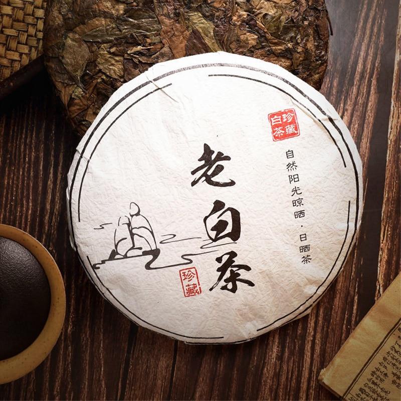 CIFbuy Yunnan Shou Pu-erh Old Tea Cake 2013 Fujian White Tea Shou Mei White Chinese Tea Herbal Floral Aroma Bai Cha Chinese Tea Cake 350g