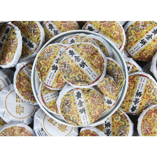 CIFbuy Spring Tea Ancient Tree Gold Cake Gold A Pu'er Tea Raw Tea Mini Small Cake Tea