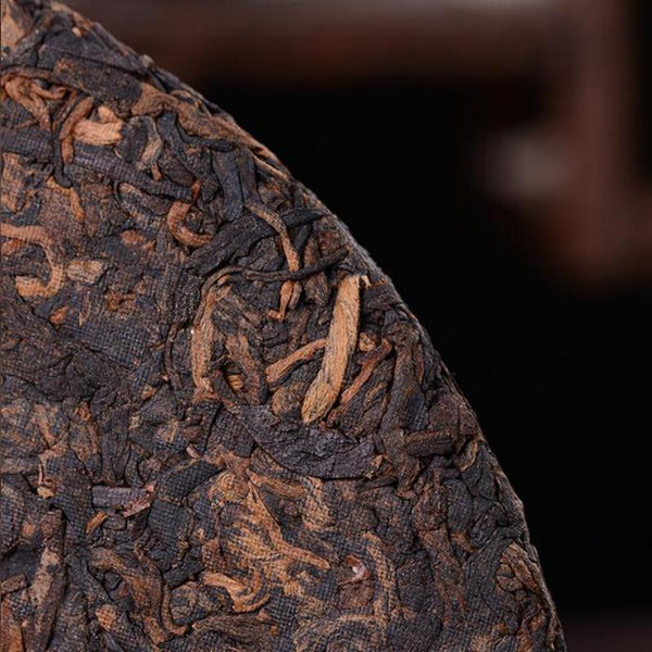 CIFbuy 357g Yunnan Cooked Pu-erh Tea Menghai Aged Puerh Ripe Tea Cake Pu'er Black Tea