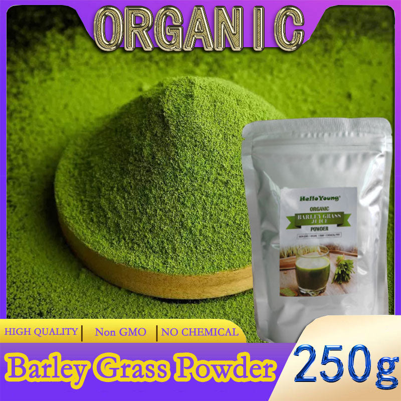 Organic Barley Grass Powder original 250g barley grass official store pure organic barley body detoxification lowering cholesterol, beautiful skin, healthy slimming drink
