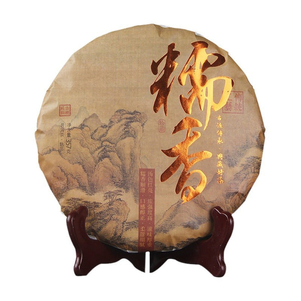 Glutinous Rice Fragrant Puer Tea Ancient Tree Nuo Mi Xiang Ripe Puer Tea 357g