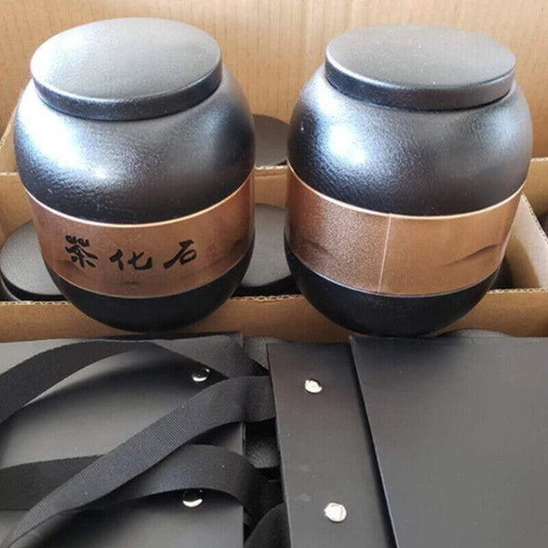 CIFbuy Pu-erh Tea Ripe Glutinous Fragrance Fossilize Tea 500g Tin Tea Gift Yunnan