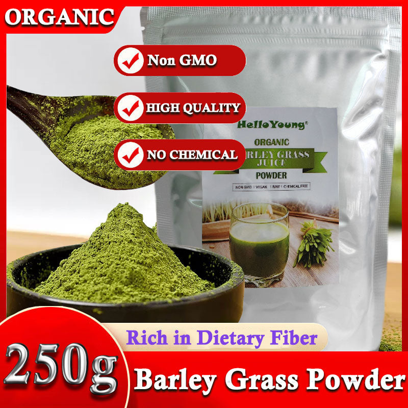 Organic Barley Grass Powder original 250g moistening intestines, Contains Iron Vitamin C, & Vitamin E – Non-GMO Main image