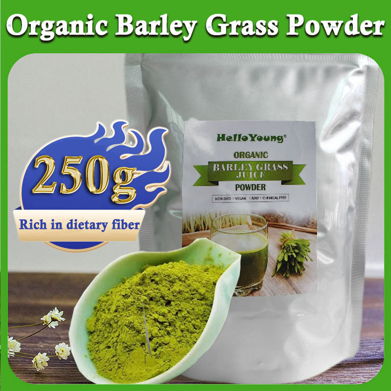 Organic Barley Powder 100% Pure and Natural, No Additives and Preservatives Cold Pressed Rich in Immune Vitamin, Fibers, Minerals, Antioxidants and Protein