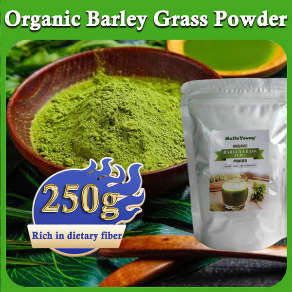 Unsweetened Premium Organic Barley Grass Powder 250g 100% Organic Barley Low Carb Diabetic Friendly e for weight loss