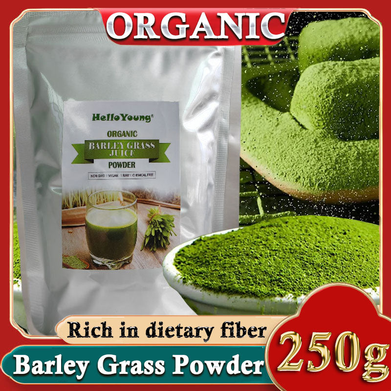 250g Organic Barley Grass Powder Gluten Free Non-GMO Superfood Vegan for lose weight barley powder pure organic body detoxification Main image