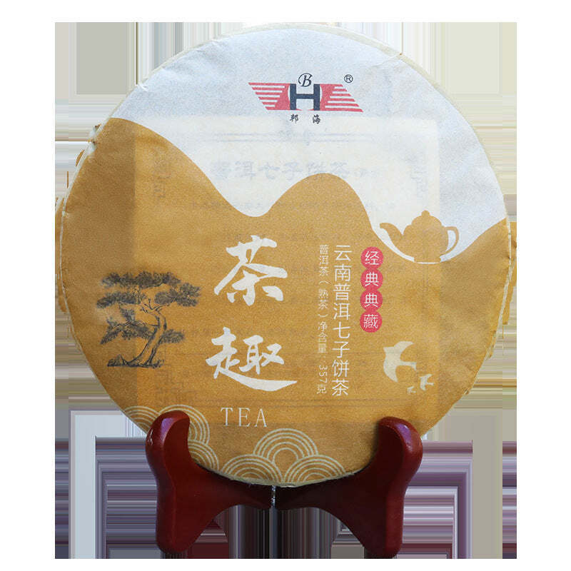 CIFbuy 357g Puerh Ripe Tea Cake Yunnan Big Leaf Pu-erh Black Tea Aged Cooked Pu'er Tea