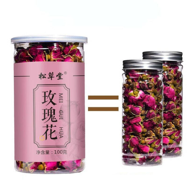 CIFbuy 100g Rose Tea Organic Healthy Herbal Flower Tea Canned Ping Yin Mei Gui Cha Tea