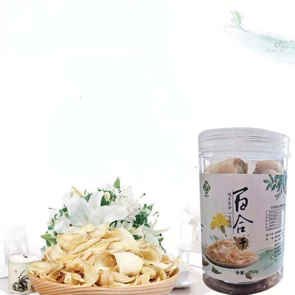 CIFbuy 100g Dried Lily Flower Buibs Tea Loose Leaf Flower Tea Can Package Floral Tea