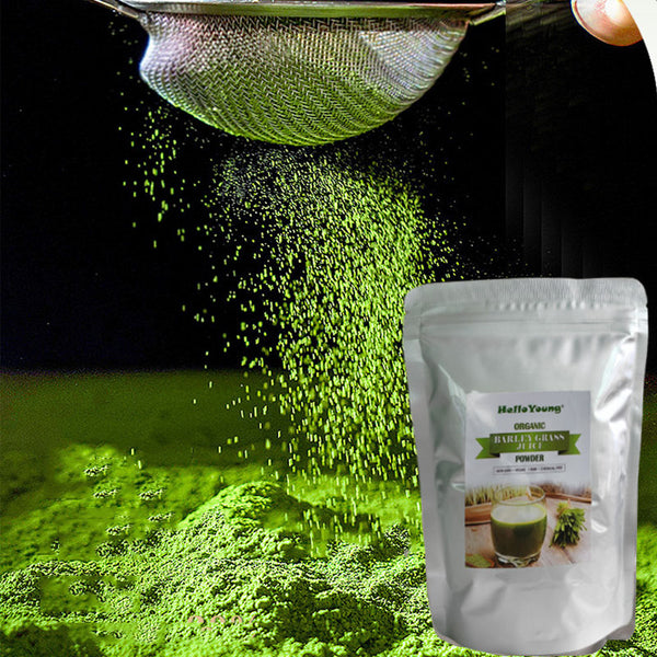 HelloYoung Organic Barley Grass Juice Powder Freeze Dried 250g Raw & Bio-Active Supergreens - Vegan Health Supplement for Kids & Adults