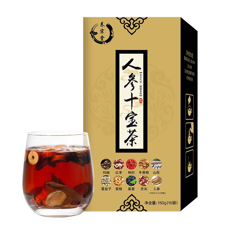 Ginseng Maca Wolfberry Burdock Root Mulberry 10 Kinds of Herbs Tea 150g/10bags Main image