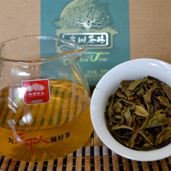 CIFbuy 2012 LaoTongZhi Shen Puer Old Tree Brick Haiwan Sheng Pu-erh, 500g 2012年老通之神普洱古树砖 海湾生普洱，500克