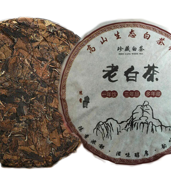 350gShoumei Old White Tea Top Fuding Old White Tea Cake Health Care Tea