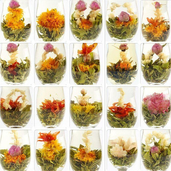 CIFbuy 20/40/60 Pcs Blooming Tea Green Tea Artistic Blossom Flowers Tea Blooming Tea Balls