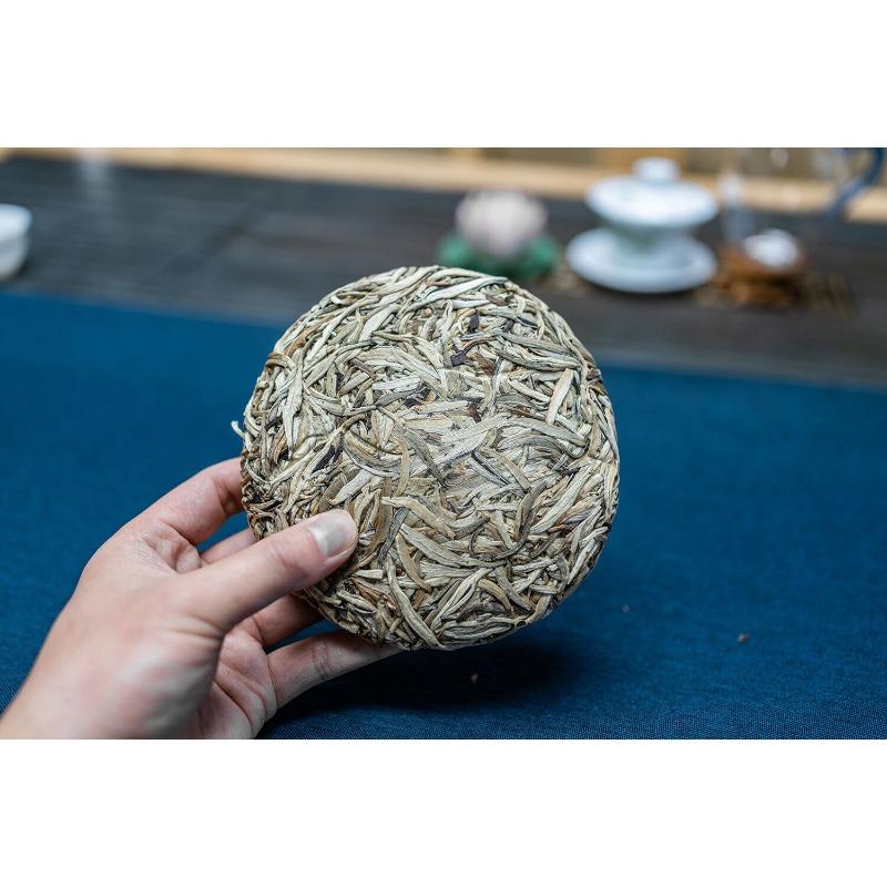 CIFbuy 200g Yunnan Tea Cake White Hair Silver Needle TeaJinggu White Bud Silver Bud
