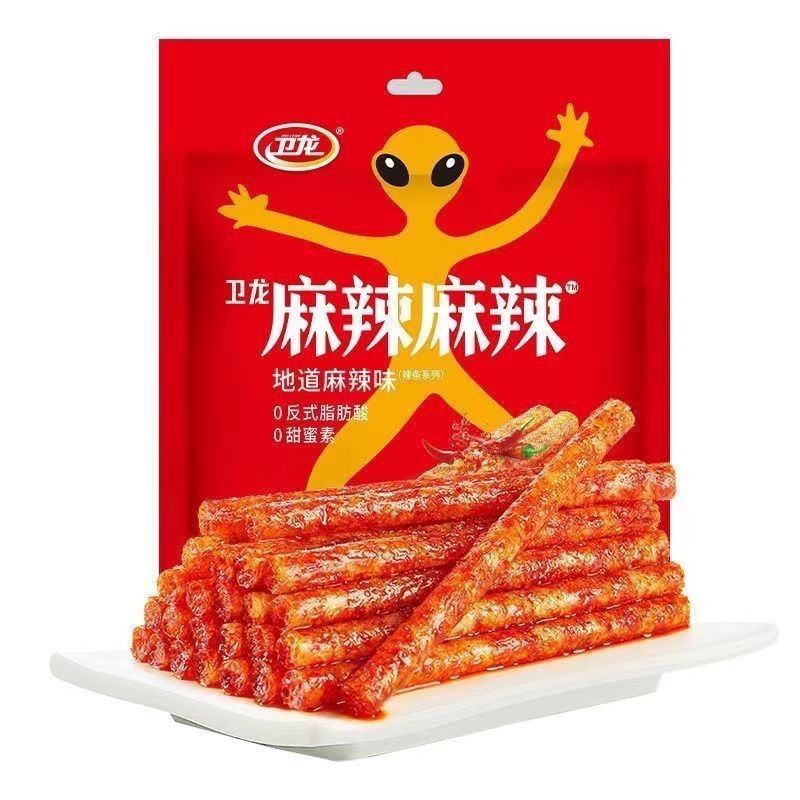 Spicy Strips - Spicy Gluten Latiao, Chinese Special Snack Food 78g (Pack of 2)