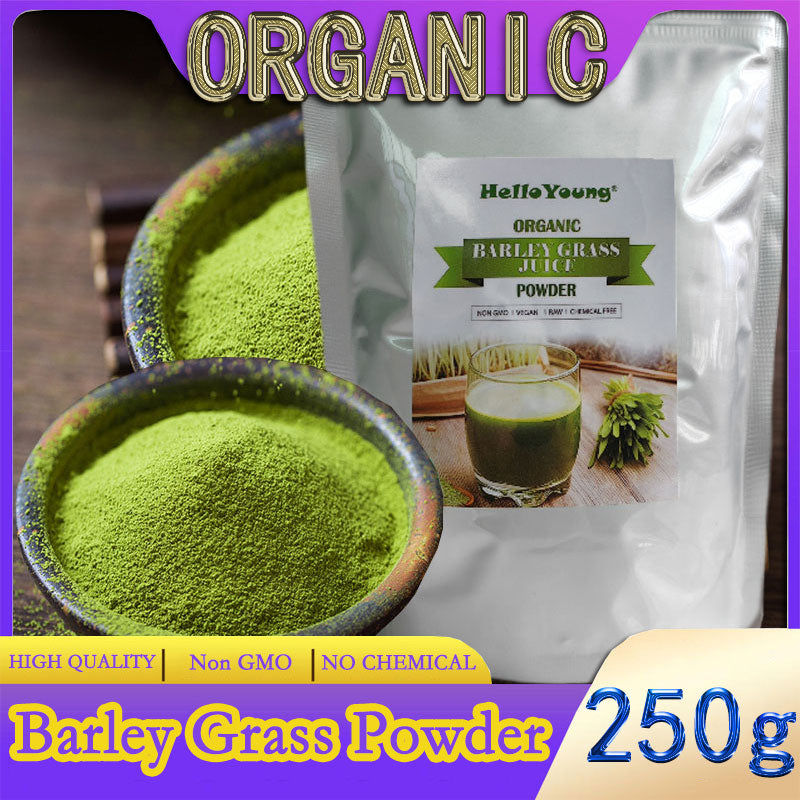 Barley grass official store Organic Barley Grass Powder original 250g  burning fat, purifying liver, lowering cholesterol, beautiful skin Main image