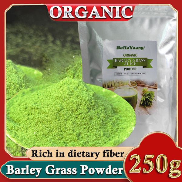 Organic Barley Grass Powder 250g, Green Superfood for Smoothie, Mix into Smoothie or Juice I RAW, GREENISH LIKE LEAVES