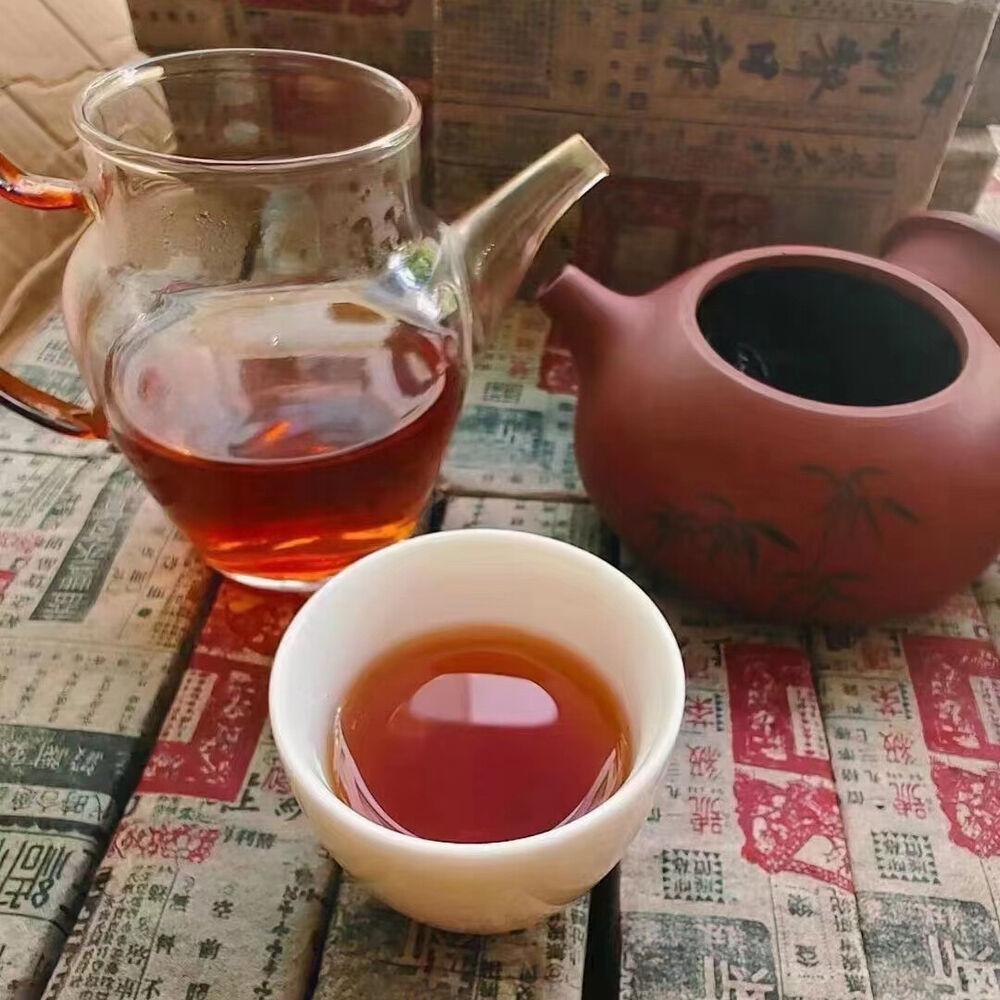 CIFbuy500g Yunnan Aged Pu-erh Ripe Tea Brick 1970 Jingchanghao Old Puerh Tea Pu'er Tea