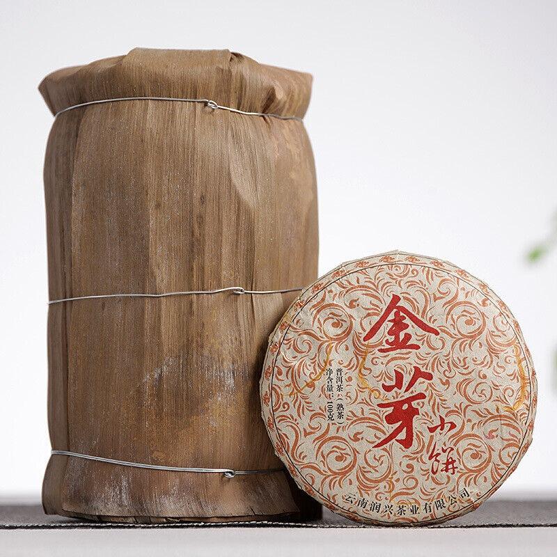 CIFbuy 100g Yunnan Raw Material Puerh Cake Tea Golden Bud Small Cake Palace Ripe Tea