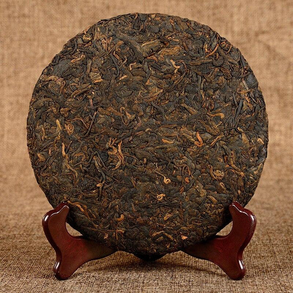 CIFbuy Pu-erh Tea, Aged Pu-erh Cake 2020, Handmade Shu Pu-erh Tea, Aged Fragrant Laobanzhang Pu-erh Tea 357g