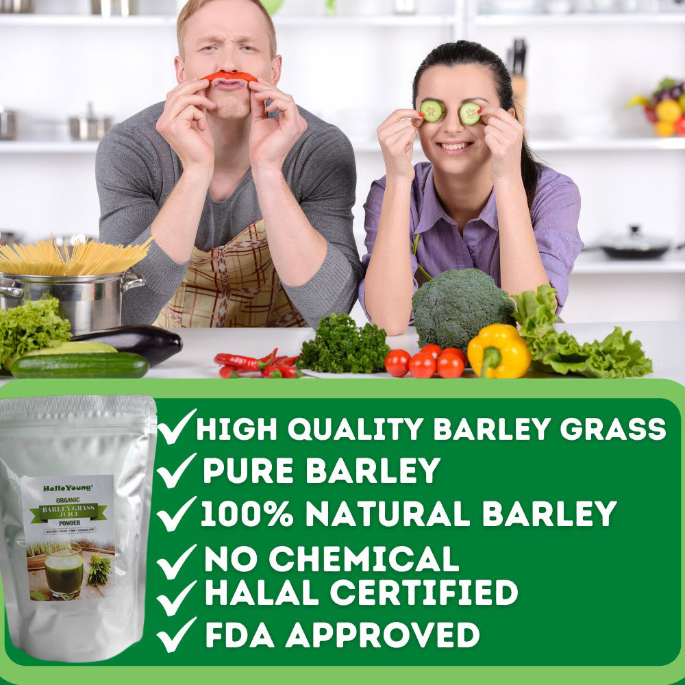 Unsweetened Premium Organic Barley Grass Powder 250g Antioxidants and Protein, Support Immune System and Digestion, Vegan