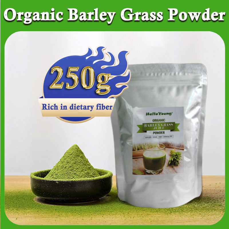 Unsweetened Premium Organic Barley Grass Powder 250g Organic Non-GMO Vegan Cold-Juiced and Low-Temperature Dried Main image