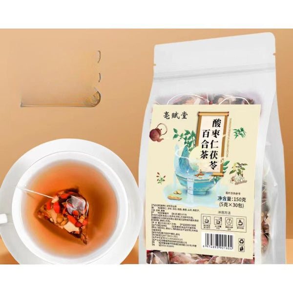 CIFbuy Sour Jujube Kernels Poria Cocos Lilies Mulberries Goji Berries Yams Herbal Tea