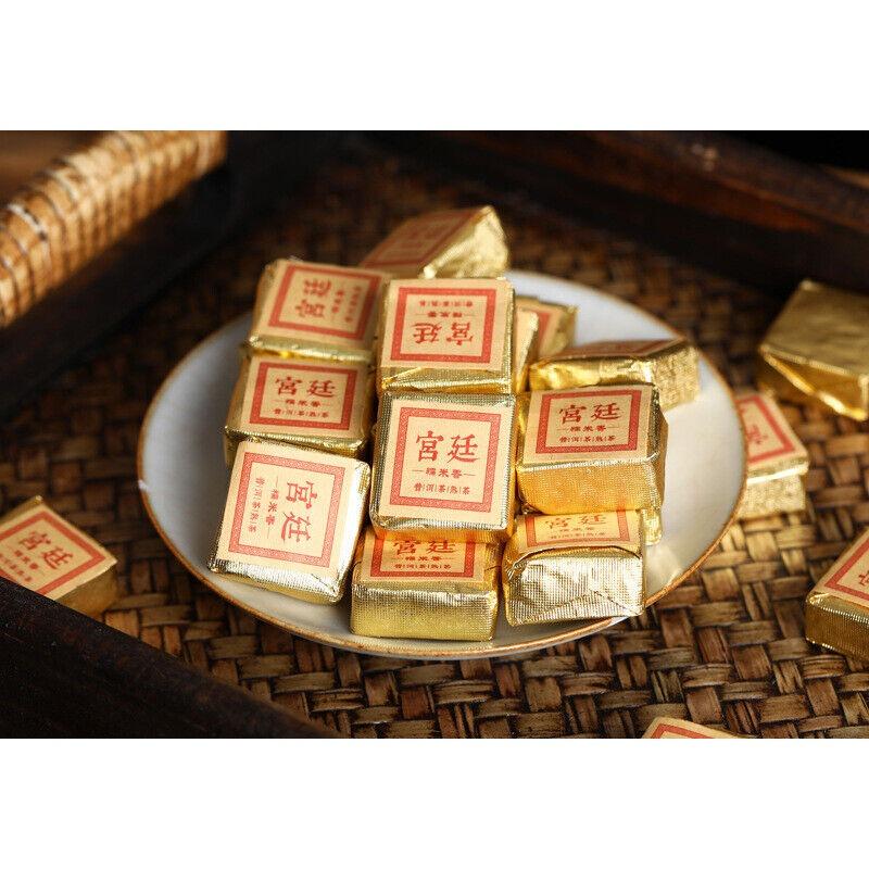 CIFbuy 500g Yunnan Glutinous Rice Fragrant Tuo Tea Menghai Square Brick Old Pu'er Tea