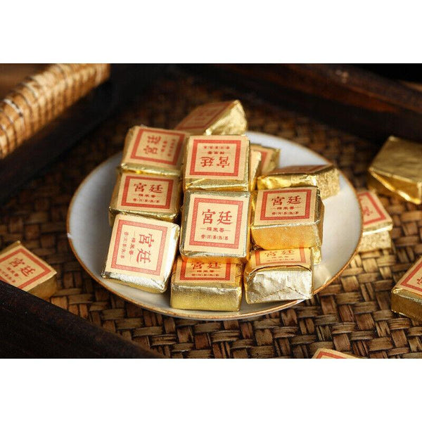CIFbuy 500g Yunnan Glutinous Rice Fragrant Tuo Tea Menghai Square Brick Old Pu'er Tea