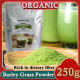 HelloYoung 250g Organic Barley Grass Powder Gluten Free Non-GMO Superfood Organic Barley Low Carb Diabetic Friendly e for weight loss