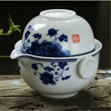 Elegant Gaiwan Teapot Tea Set Ceramic 1 Tea Pot & 1 Cup Porcelain Tea Cup Kettle