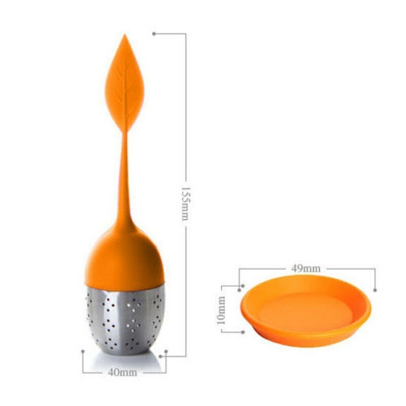 Food-grade Silicone Tea Strainer Herbal Spice Infuser Tea Filter Stainless Steel